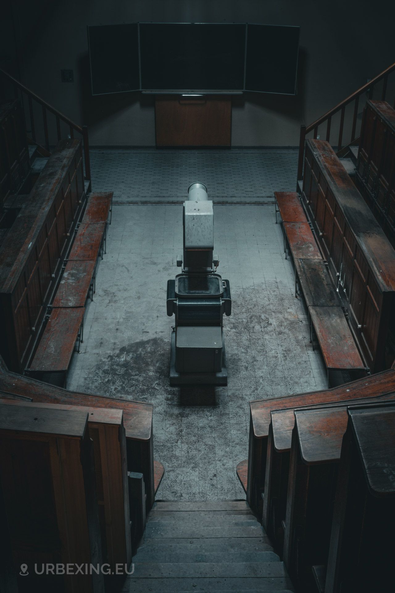 Abandoned interior scene