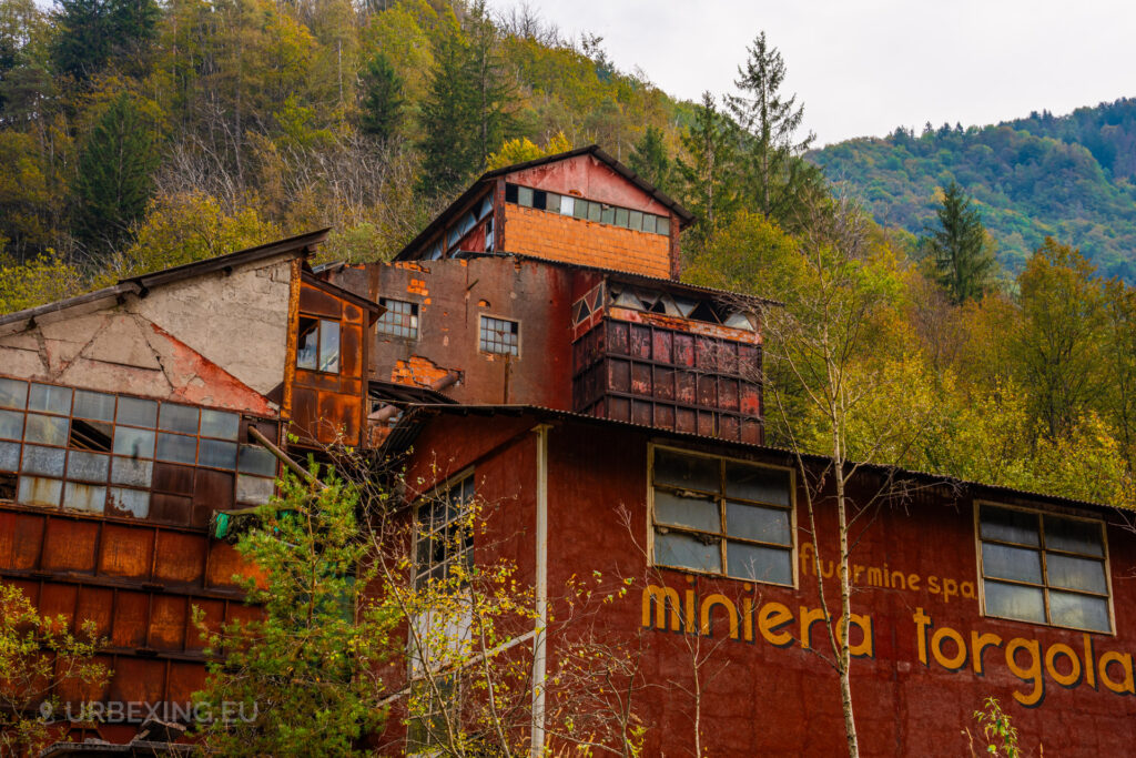 miniera torgola abandoned fluerite mine in italy. the red mine of italy.