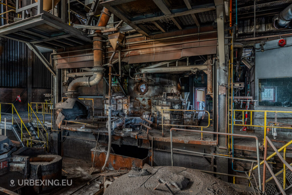 Small blast-furnace like oven at the abandoned VDL Castings steel mill in Heerlen