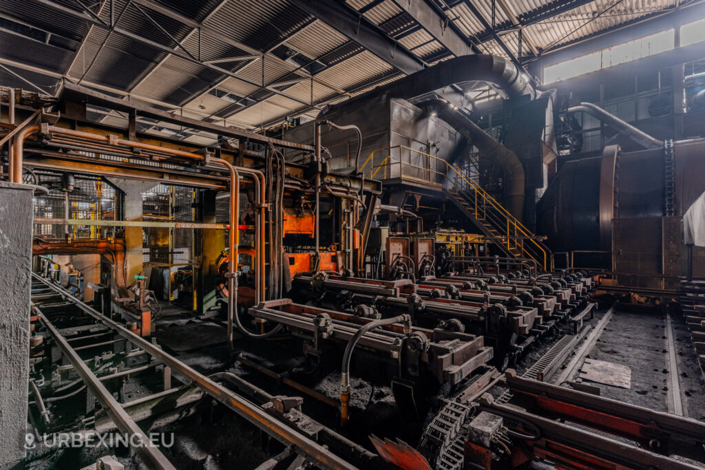 Machinery in the abandoned VDL Castings steel mill in Heerlen