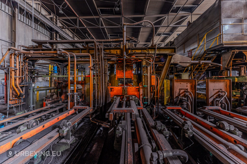 Machinery in the abandoned VDL Castings steel mill in Heerlen