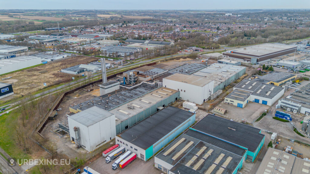 Aerial overview of the abandoned VDL castings site in Heerlen