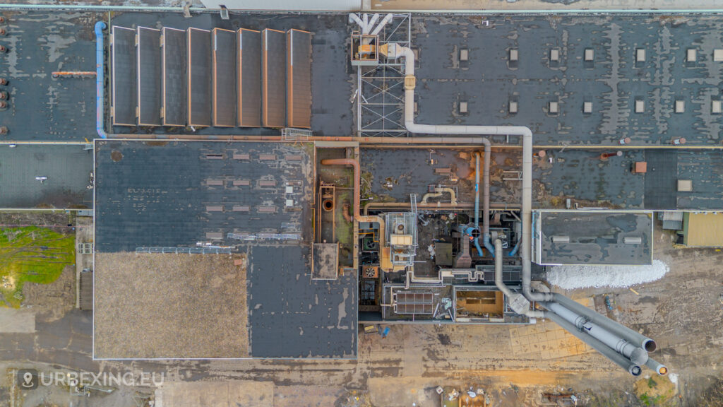 Aerial overview of the abandoned VDL castings site in Heerlen