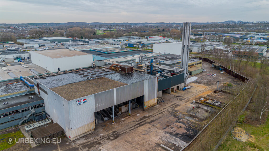 Drone overview of the abandoned VDL castings site in Heerlen