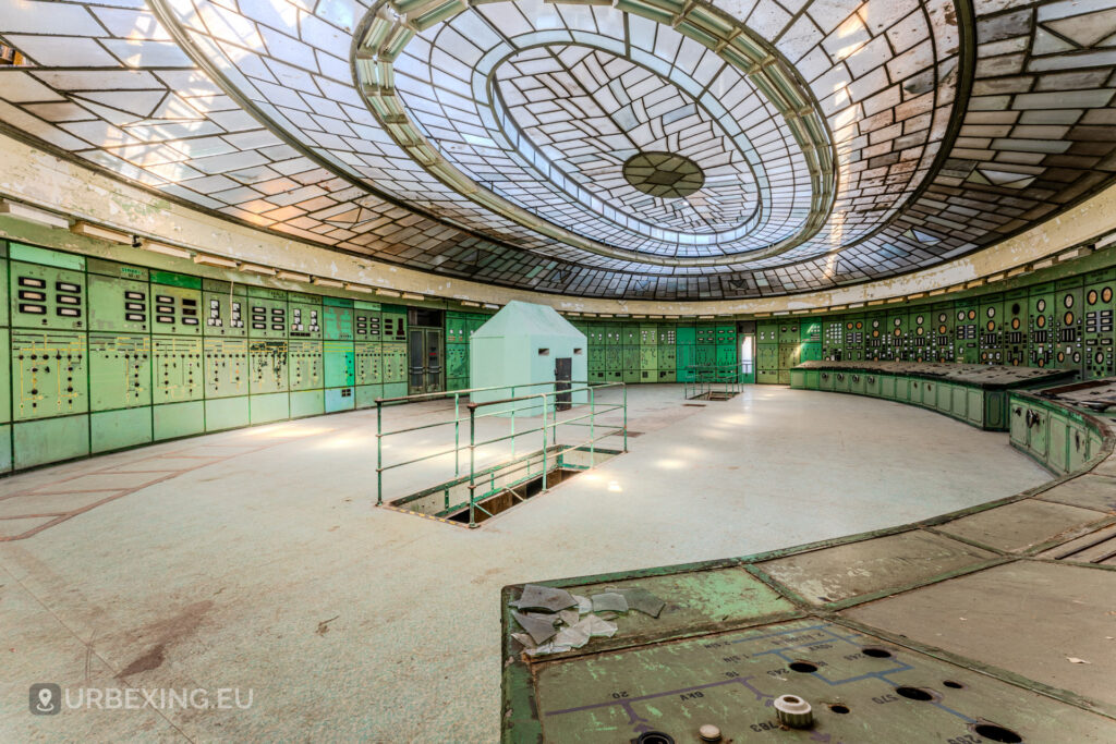 Kelenföld Power Plant interior photography control room