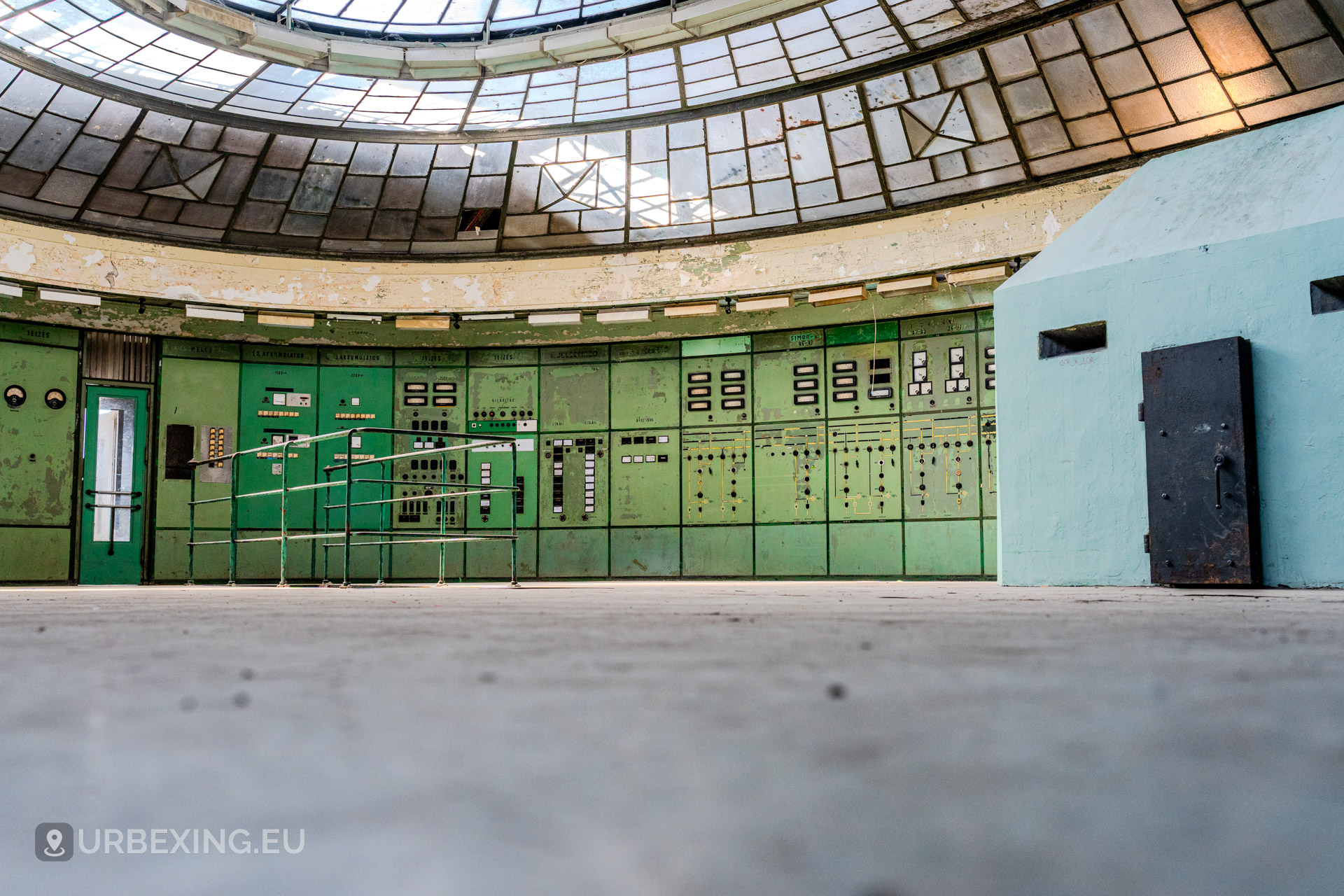 Kelenföld Power Plant control room cinematic lighting